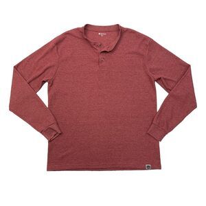 Buffalo Outdoors Henley T Shirt Mens Extra Large Waffle Knit Thermal Long Sleeve